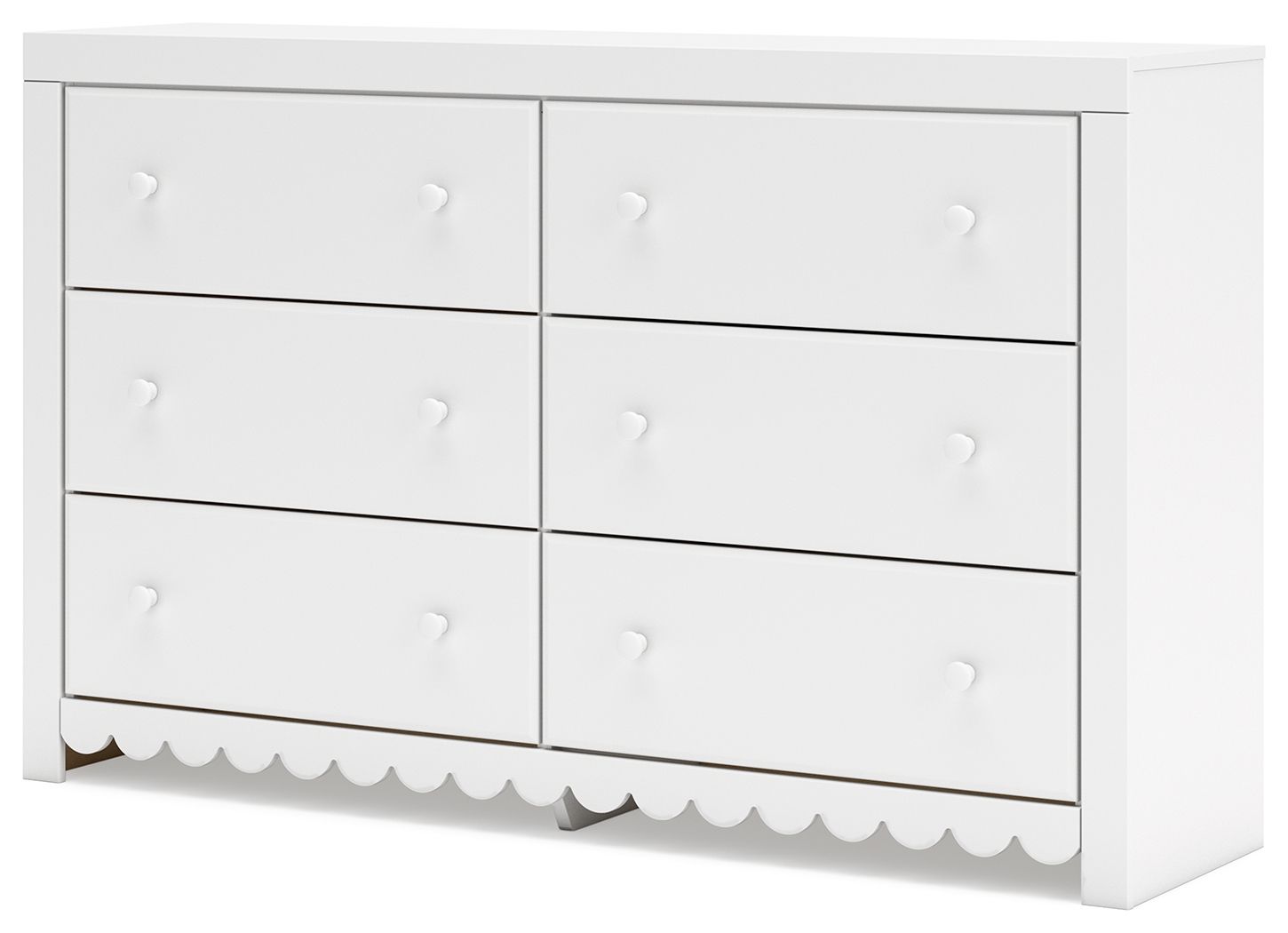 Mollviney - White - Six Drawer Dresser - Hornell Furniture Outlet