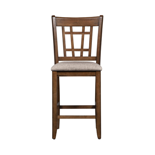Santa Rosa - Lattice Back Counter Chair - Light Brown - Hornell Furniture Outlet