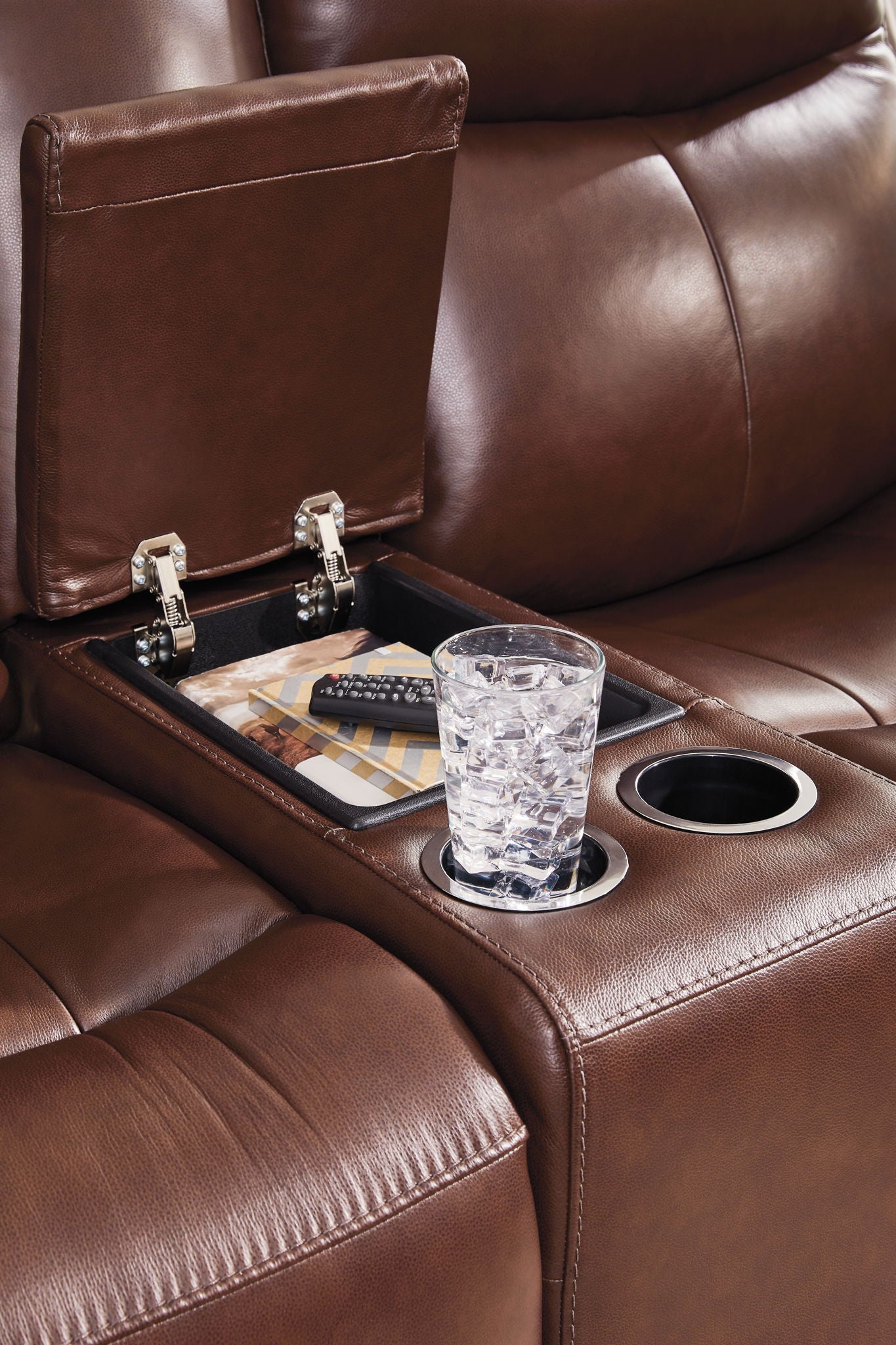 Next Move - Power Reclining Loveseat With Console / Adjustable Headrest - Hornell Furniture Outlet