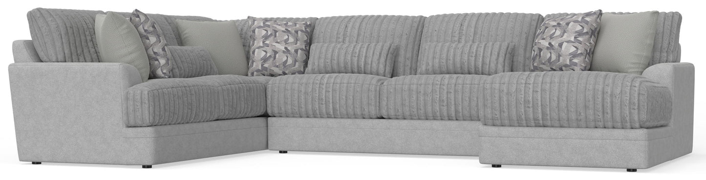 Titan - Sectional With Comfort Coil Seating And Accent Pillows Included - Hornell Furniture Outlet