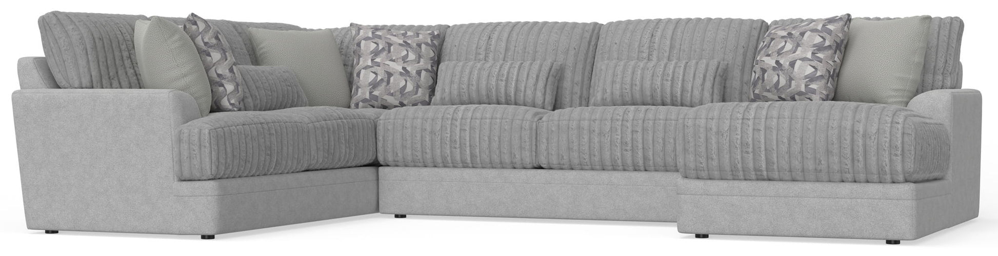 Titan - Sectional With Comfort Coil Seating And Accent Pillows Included - Hornell Furniture Outlet