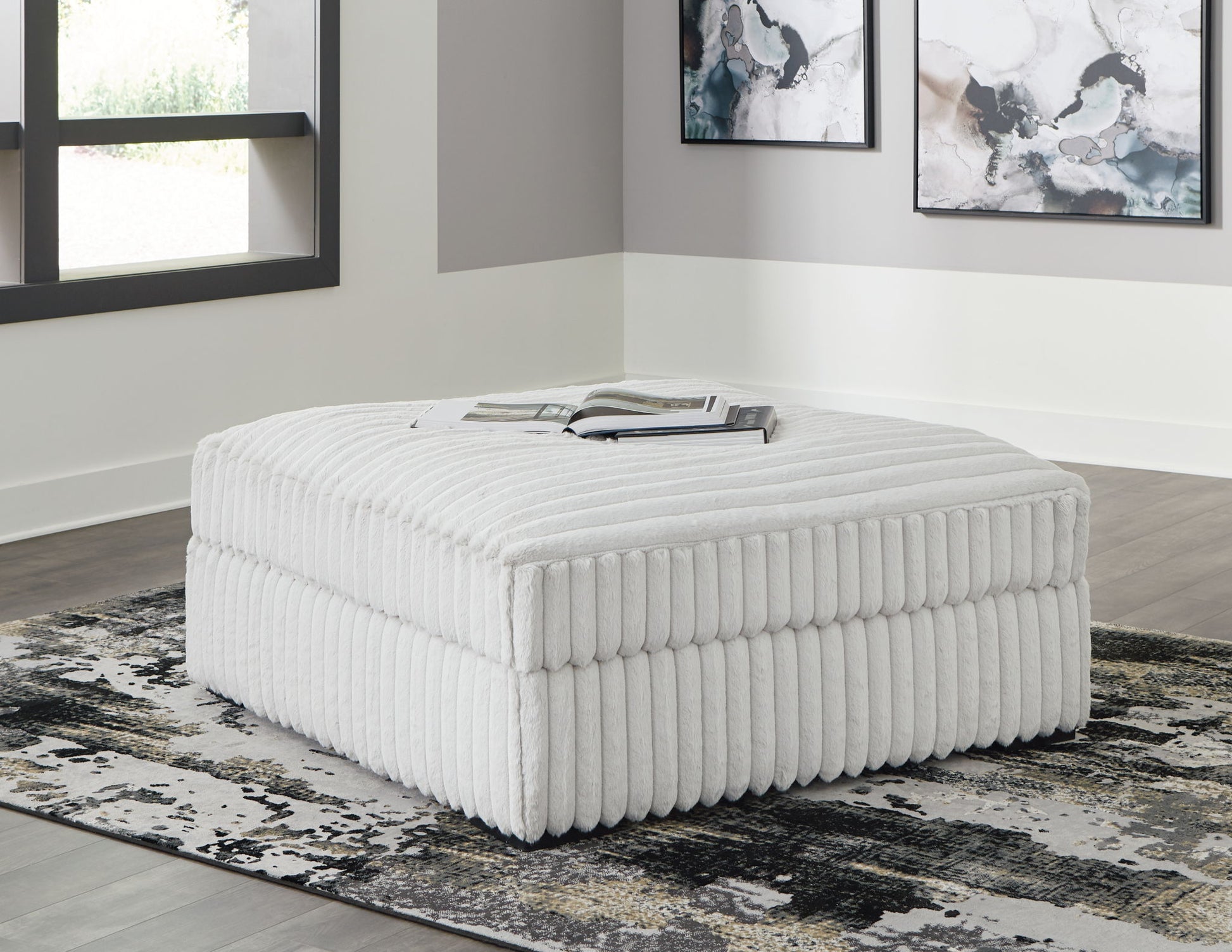 Stupendous - Alloy - Oversized Accent Ottoman - Hornell Furniture Outlet