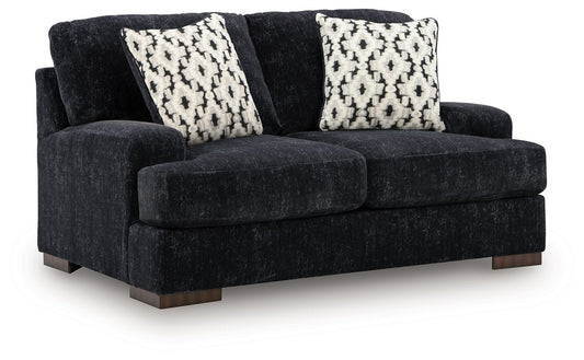 Whitmore Manor - Loveseat - Black Pearl - Hornell Furniture Outlet