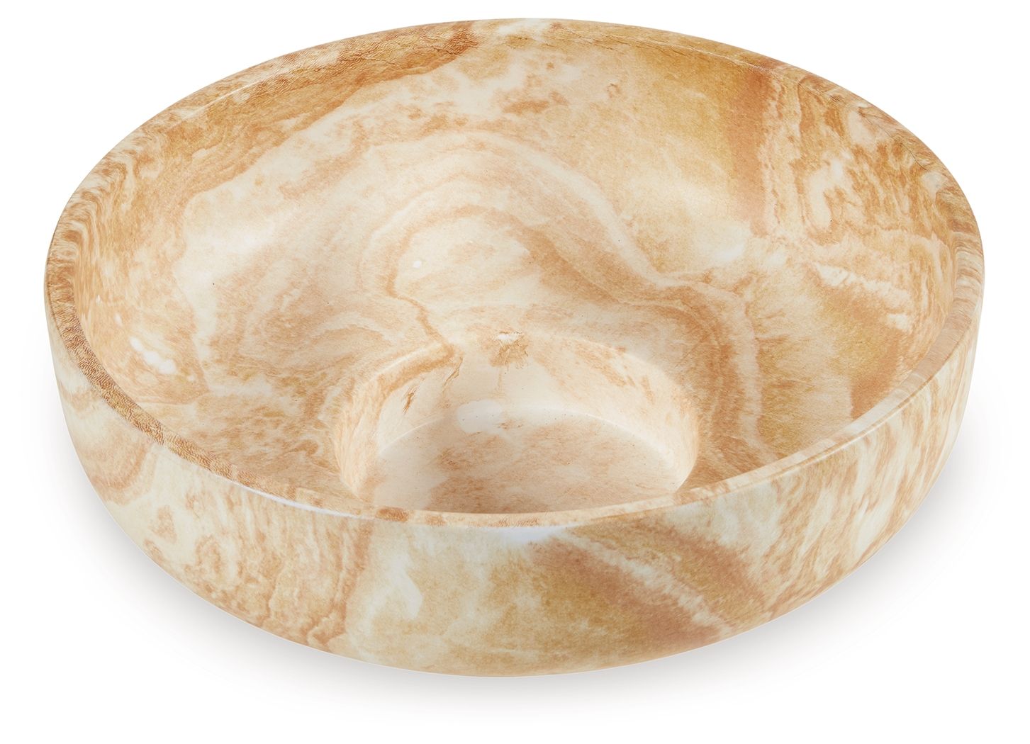 Cammen - Tan / White - Bowl - Hornell Furniture Outlet