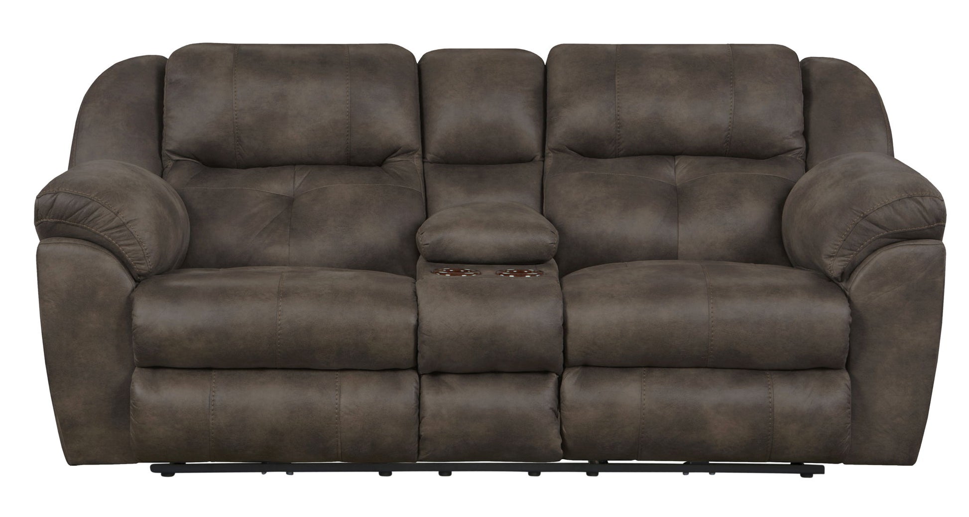 Ferrington - Power Lay Flat Reclining Console Loveseat with Power Adjustable Headrest & Lumbar - Hornell Furniture Outlet