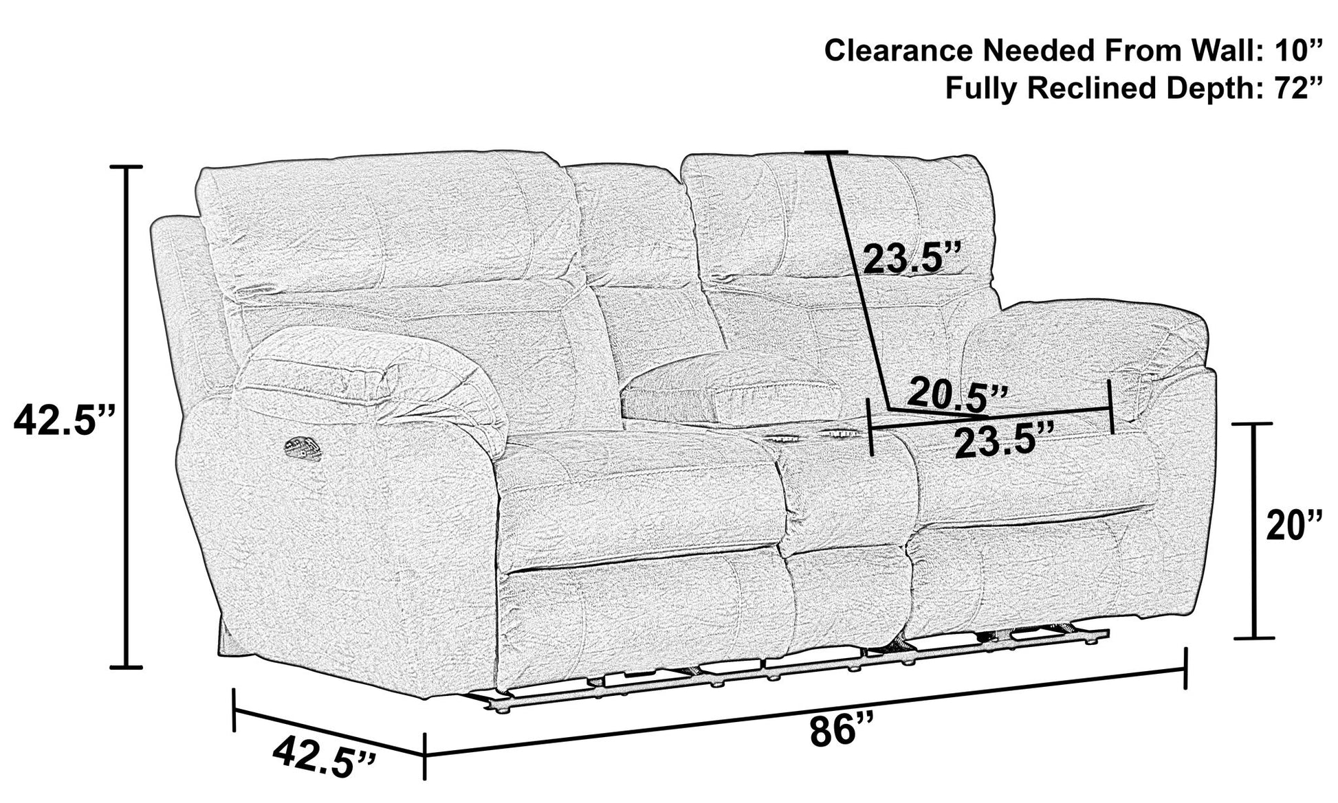 Sedona - Power Headrest Lay Flat Reclining Console Loveseat With Storage & Cupholders - Hornell Furniture Outlet