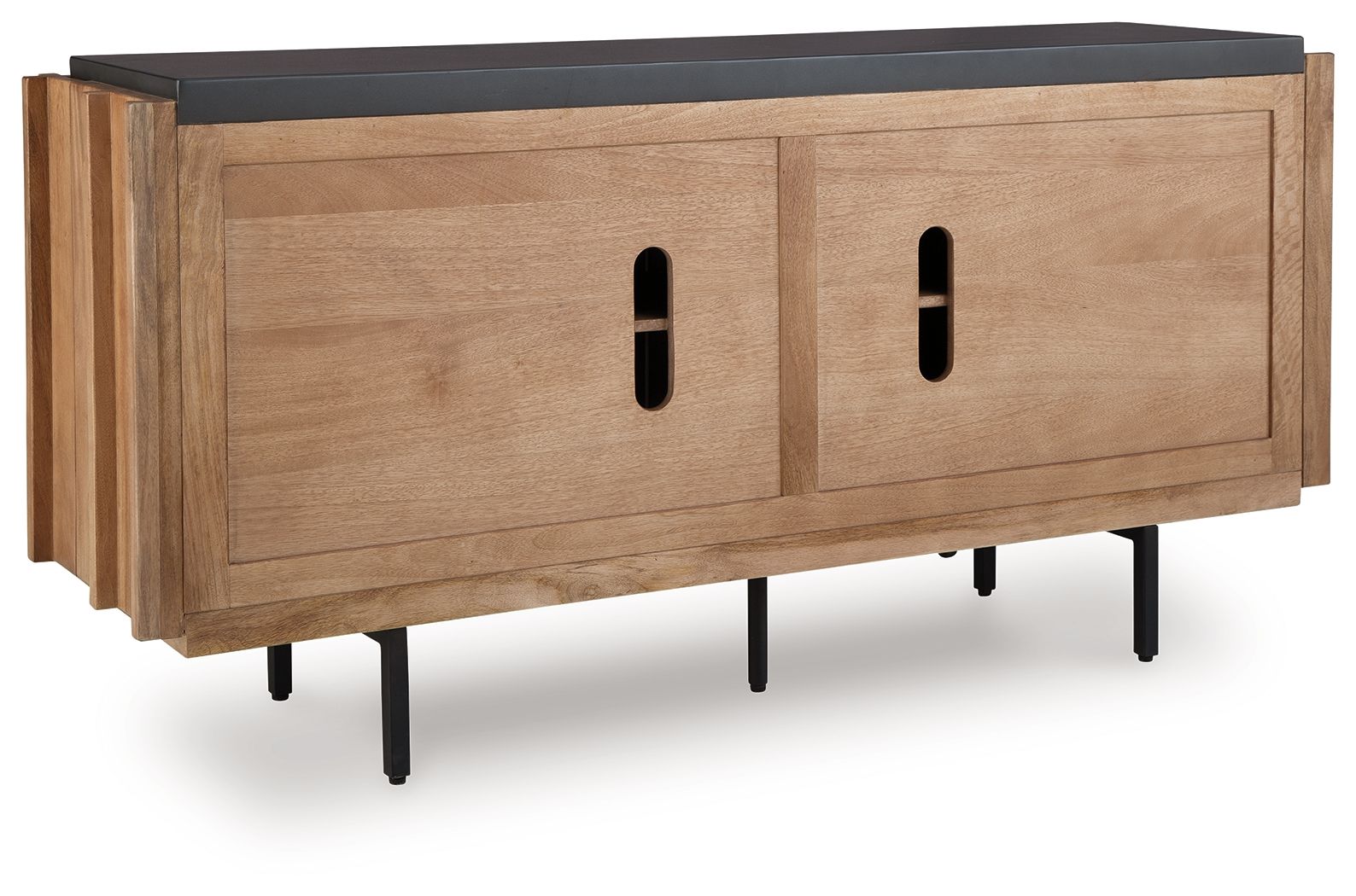 Quintavious - Brown / Charcoal - Accent Cabinet - Hornell Furniture Outlet