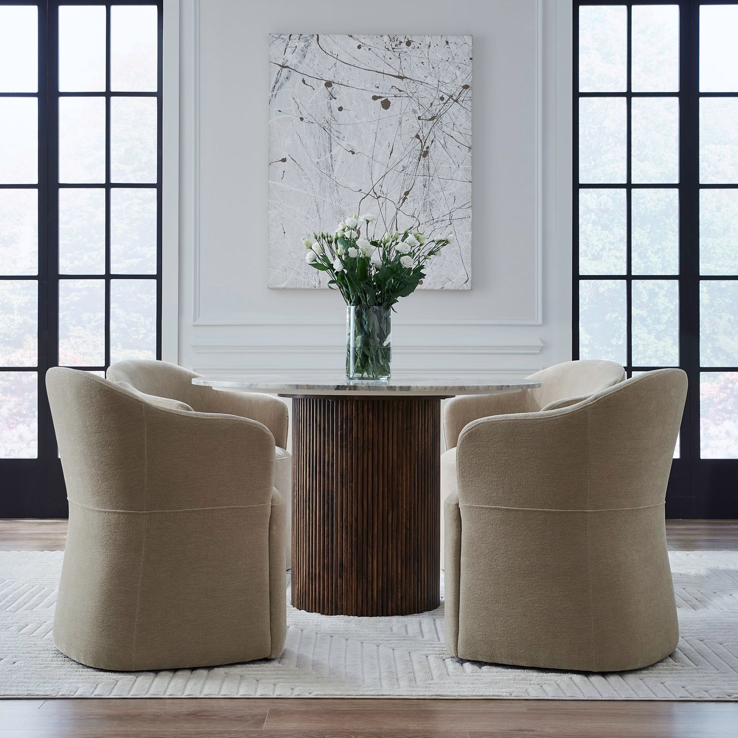 Accent Dining - Accent Chair With Casters - Hornell Furniture Outlet