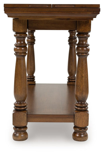 Sturlayne - Brown - Flip Top Sofa Table - Hornell Furniture Outlet