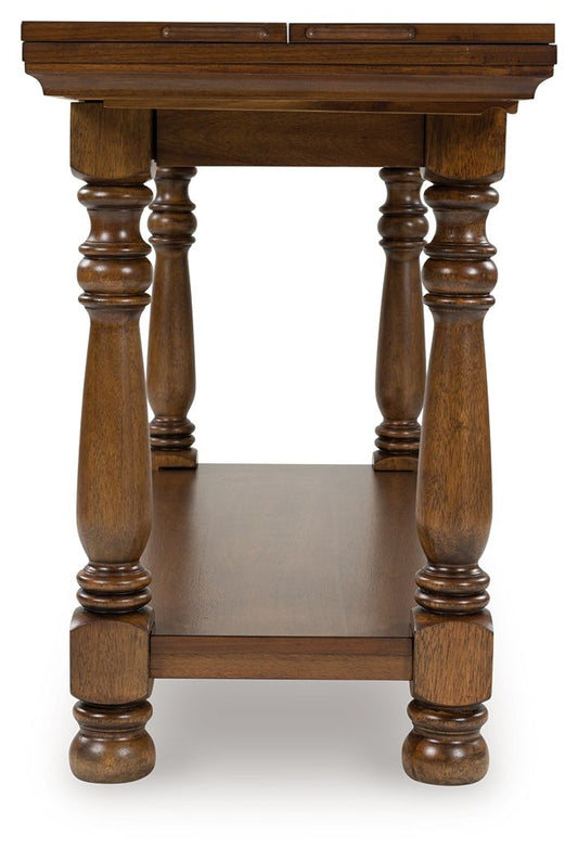 Sturlayne - Brown - Flip Top Sofa Table - Hornell Furniture Outlet