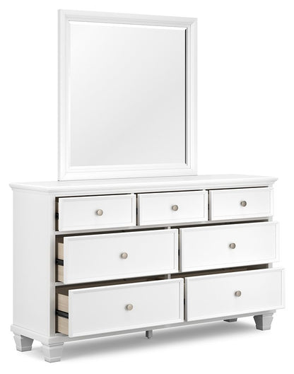 Fortman - White - Dresser And Mirror - Hornell Furniture Outlet