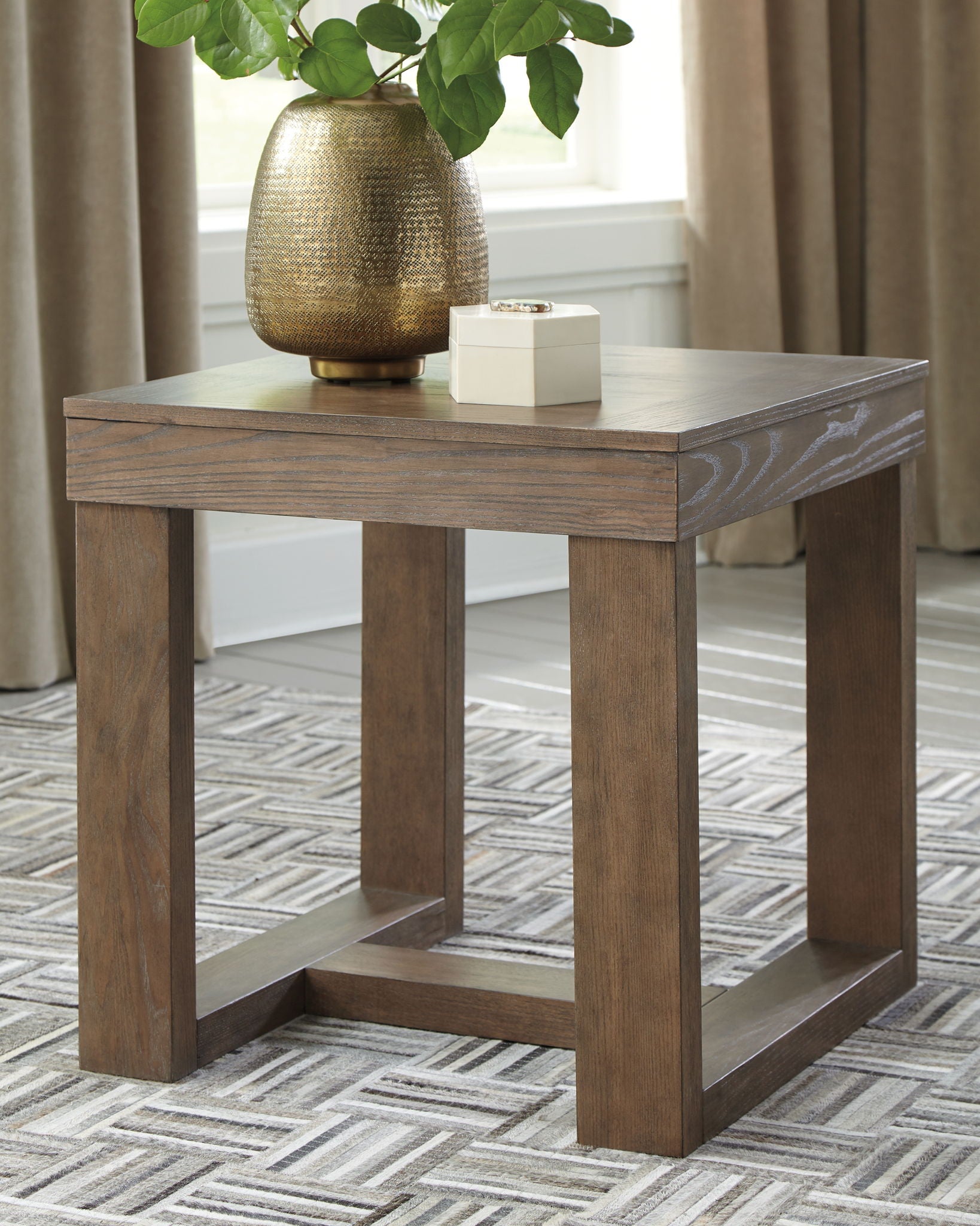 Cariton - Square End Table - Gray - Hornell Furniture Outlet