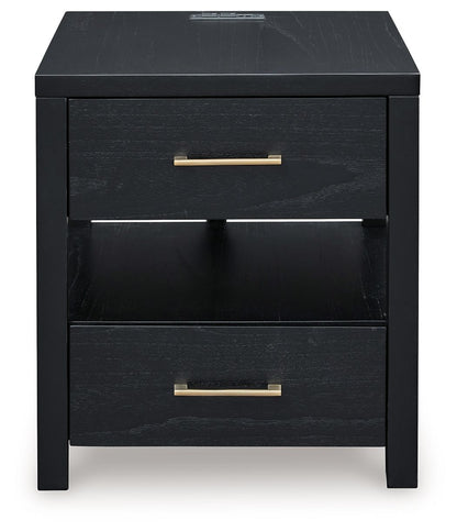 Winbardi - Black - Rectangular End Table - Hornell Furniture Outlet