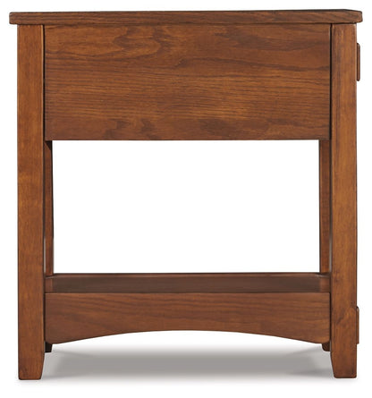 Breegin - Brown - Chair Side End Table - 1 Drawer - Hornell Furniture Outlet