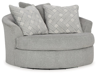 Casselbury - Cement - Oversized Swivel Accent Chair - Hornell Furniture Outlet