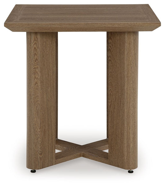 Serene Bay - Dark Brown - Square End Table - Hornell Furniture Outlet