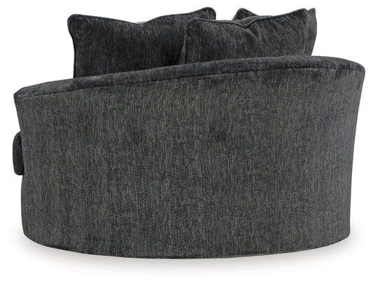 Biddeford - Shadow - Oversized Swivel Accent Chair - Hornell Furniture Outlet
