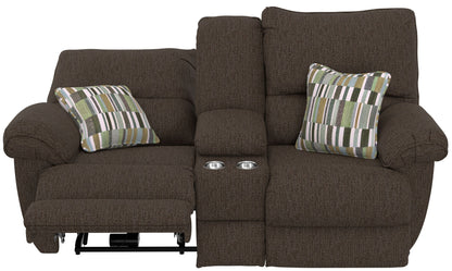 Lenny - Power Lay Flat Reclining Console Loveseat - Hornell Furniture Outlet