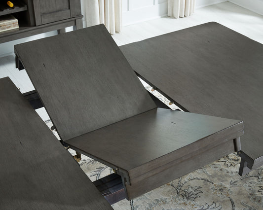 Hallanden - Gray - Rectangular Dining Room Butterfly Extension Table - Hornell Furniture Outlet