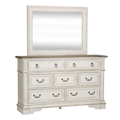 Abbey Park - Dresser & Mirror - White - Hornell Furniture Outlet