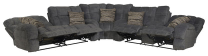 Ashland - Reclining Sectional With 4 Lay Flat Reclining Seats - Hornell Furniture Outlet
