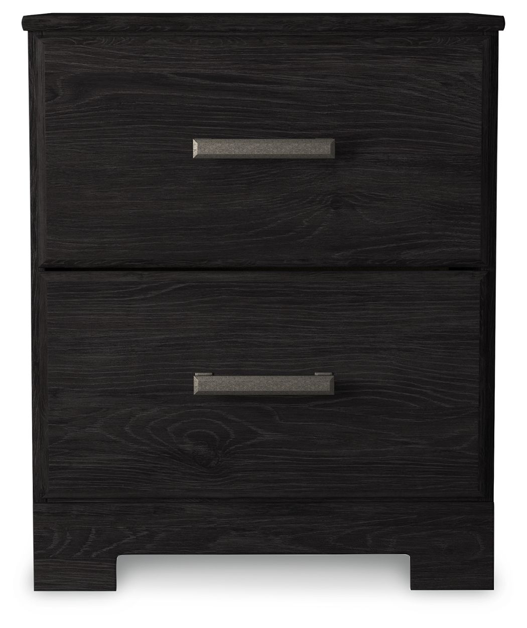 Belachime - Two Drawer Night Stand - Charcoal - Hornell Furniture Outlet