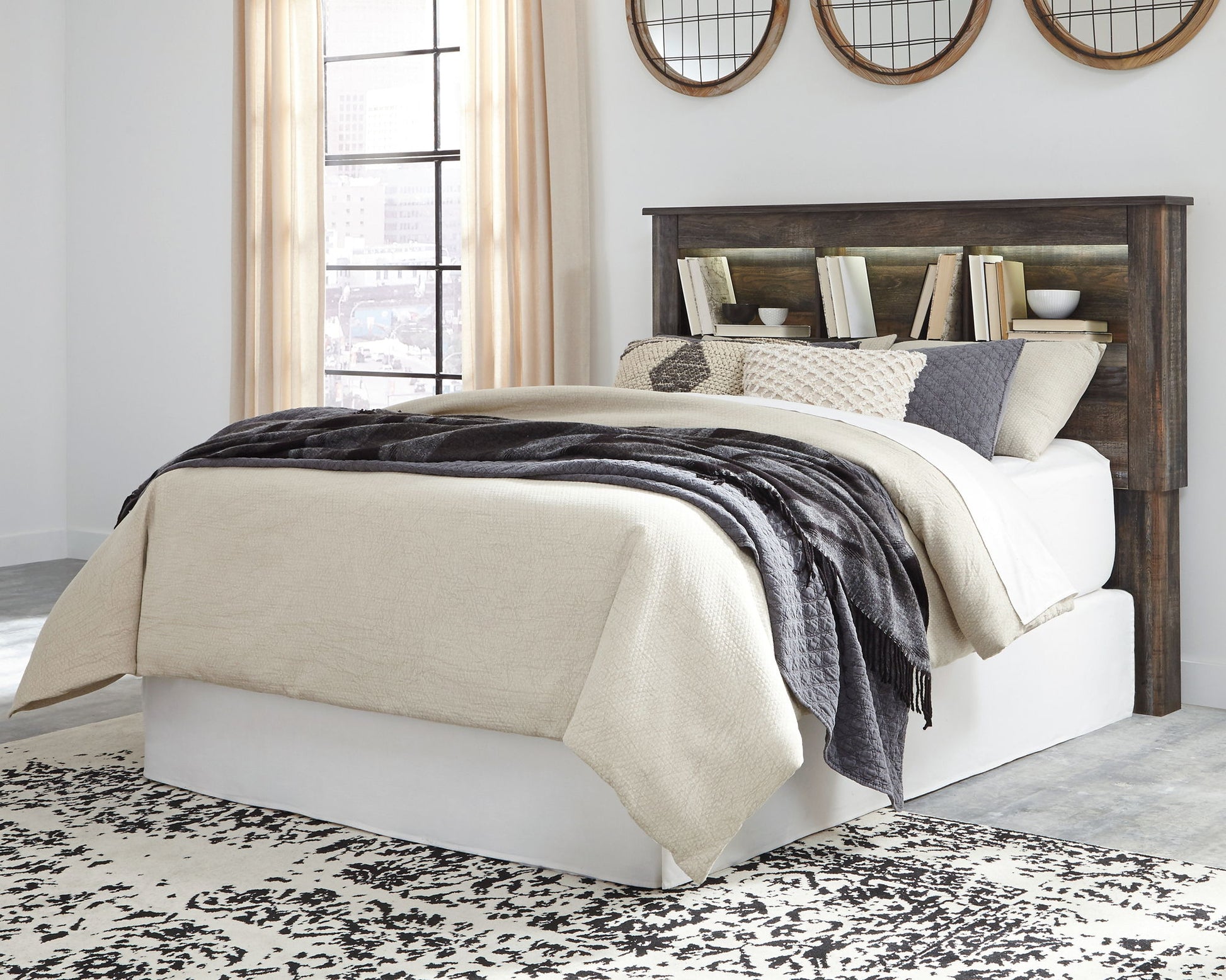 Drystan - Bookcase Headboard - Hornell Furniture Outlet
