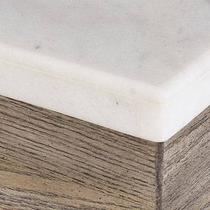 Loyaska - Brown / Ivory - Square End Table - Hornell Furniture Outlet