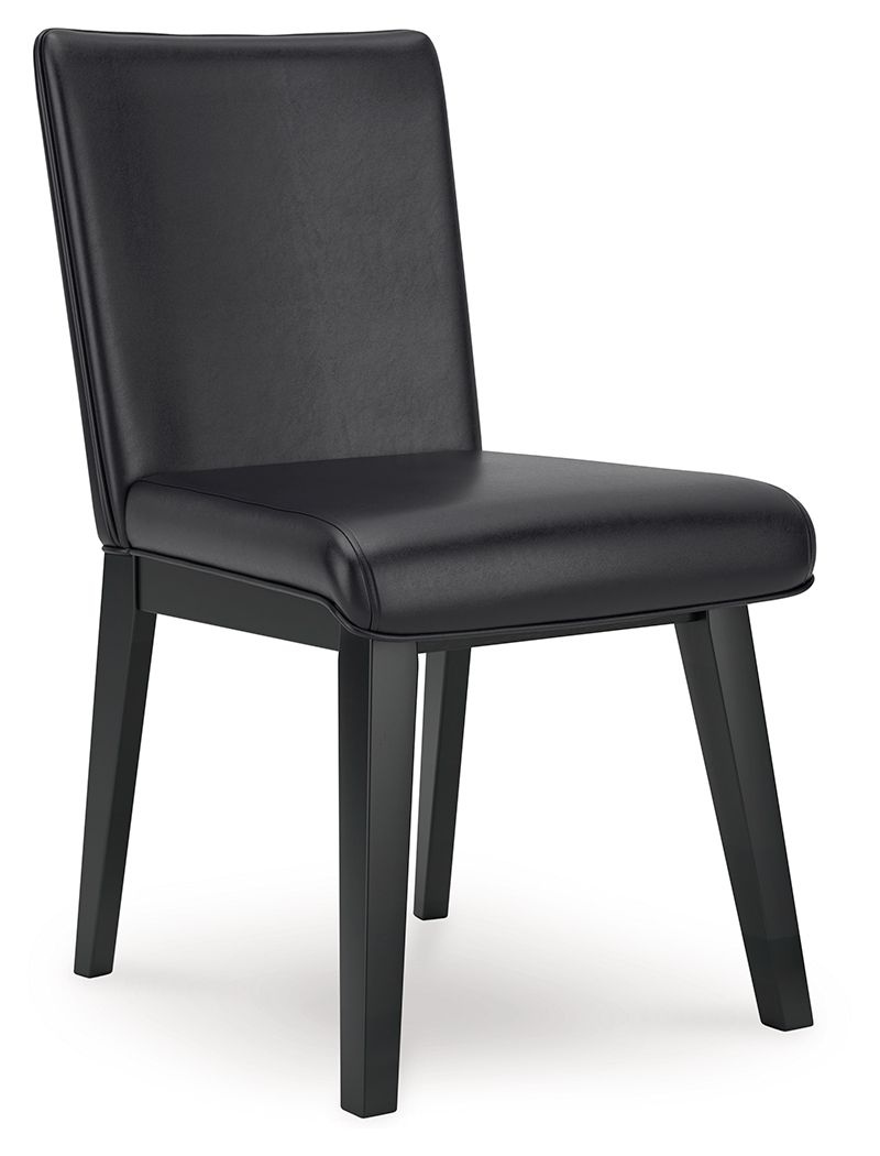 Jettaya - Black - Dining Upholstered Side Chair (Set of 2) - Hornell Furniture Outlet
