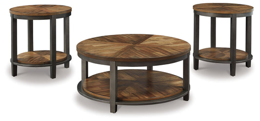 Roybeck - Occasional Table Set (Set of 3) - Light Brown / Bronze - Hornell Furniture Outlet
