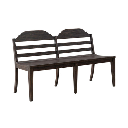 Paradise Valley - Ladder Back Bench (RTA) - Dark Brown - Hornell Furniture Outlet
