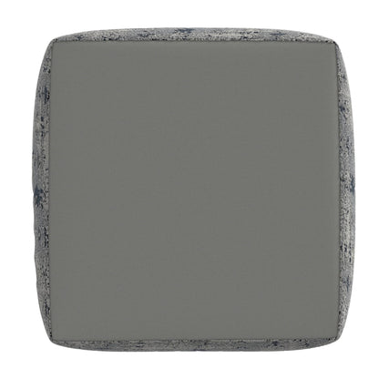 Kira - Jacquard Woven Pouf - Green - Hornell Furniture Outlet