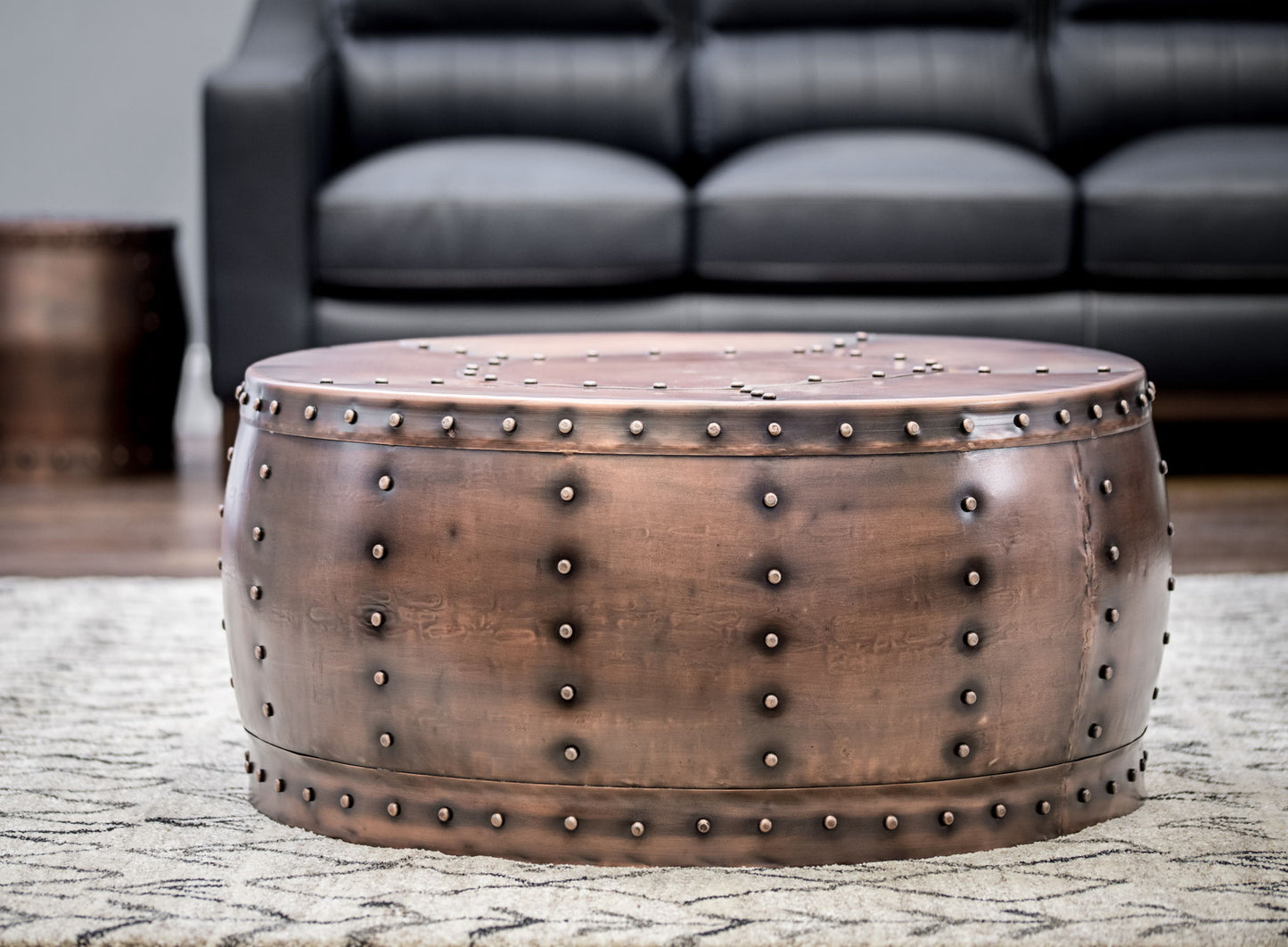 Cooper - Round Cocktail Table - Light Brown - Hornell Furniture Outlet