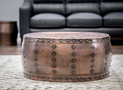 Cooper - Round Cocktail Table - Light Brown - Hornell Furniture Outlet