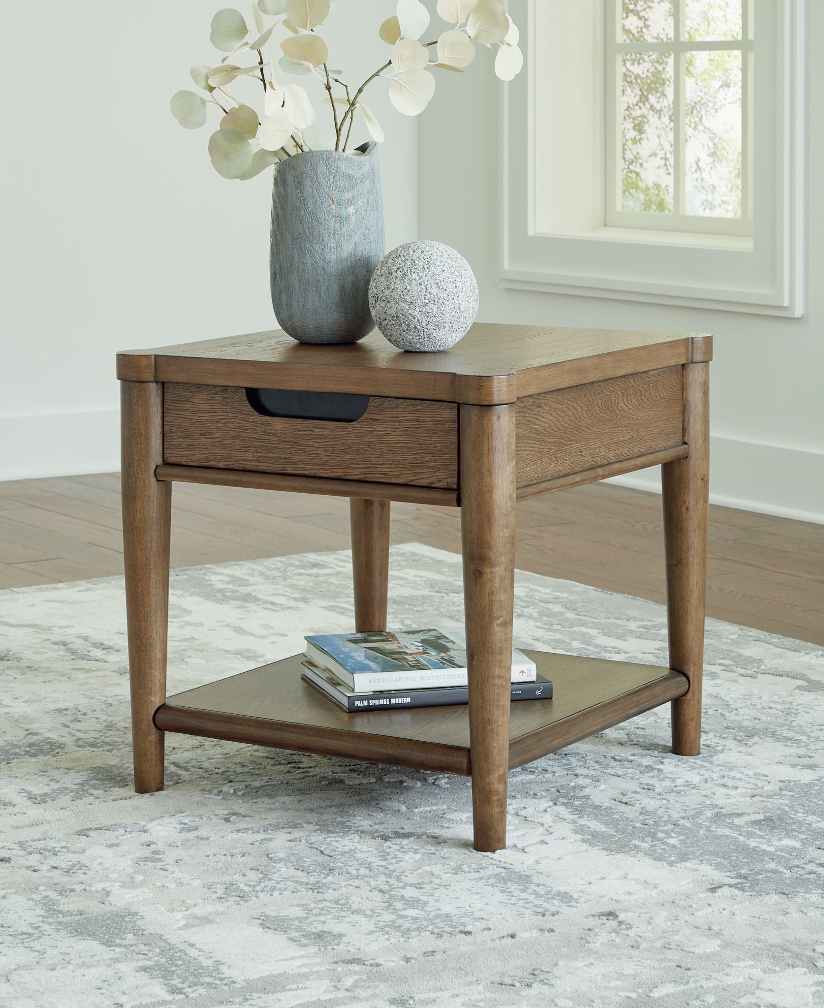 Roanhowe - Brown - Rectangular End Table - Hornell Furniture Outlet