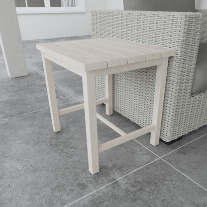 Blakely - Outdoor Aluminum End Table - White - Hornell Furniture Outlet