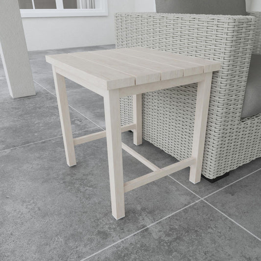 Blakely - Outdoor Aluminum End Table - White - Hornell Furniture Outlet