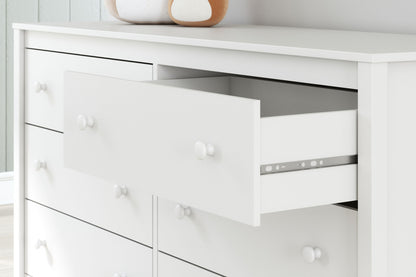 Hallityn - White - Six Drawer Dresser - Hornell Furniture Outlet