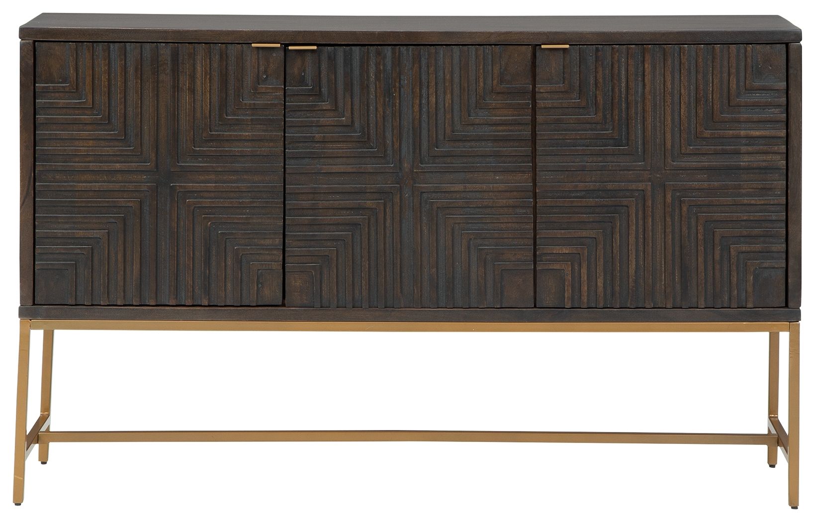 Elinmore - Brown / Gold Finish - Accent Cabinet - Hornell Furniture Outlet