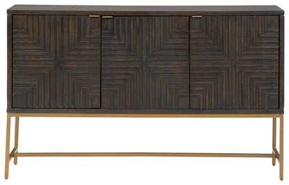 Elinmore - Brown / Gold Finish - Accent Cabinet - Hornell Furniture Outlet