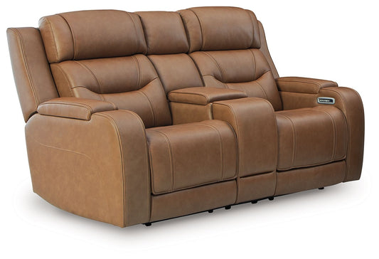 Knightington - Power Reclining Loveseat With Audio Seating - Hornell Furniture Outlet