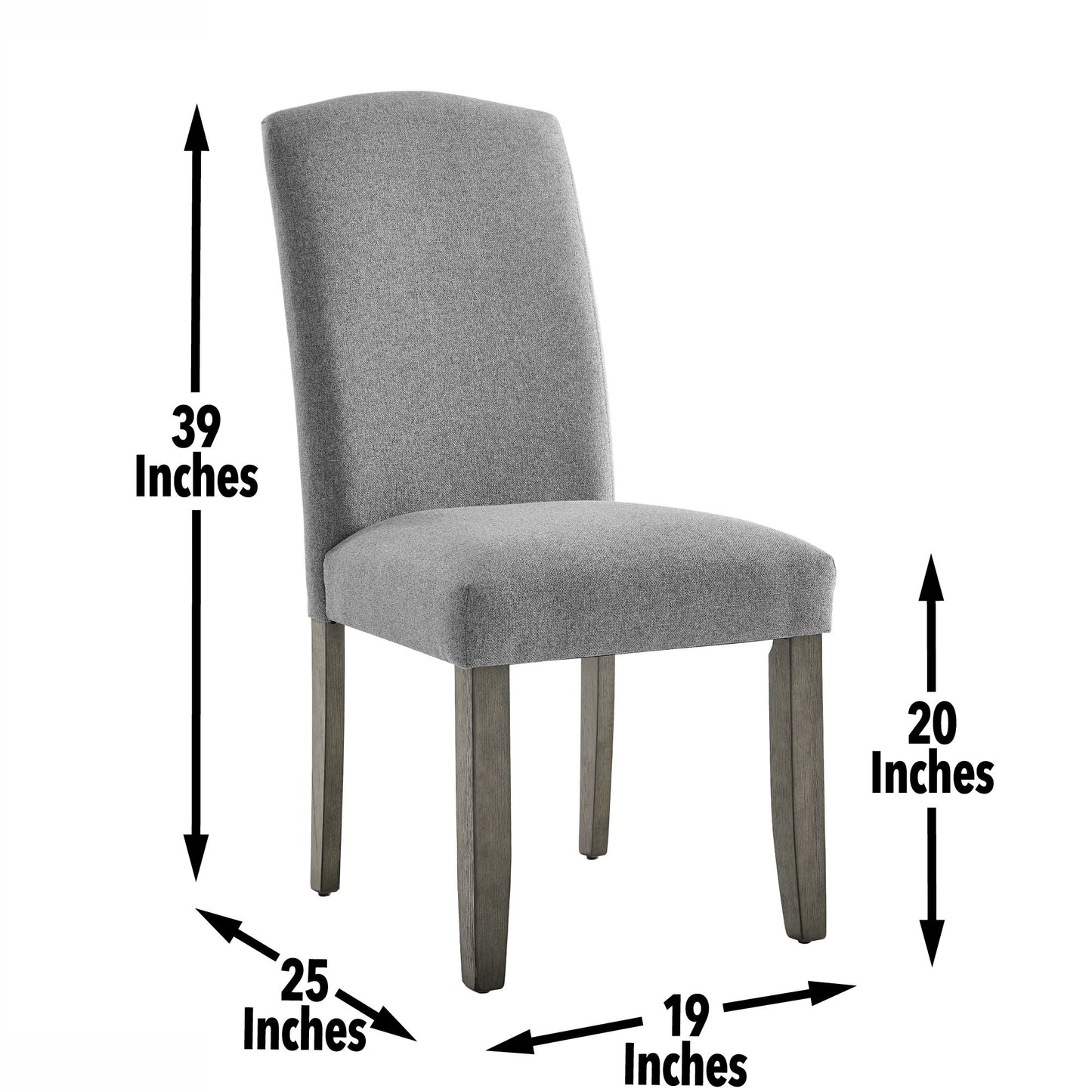 Emily - Dining Side Chair (Set of 2) - Dark Gray - Hornell Furniture Outlet