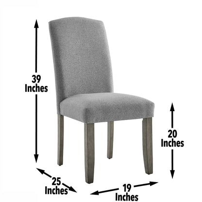 Emily - Dining Side Chair (Set of 2) - Dark Gray - Hornell Furniture Outlet