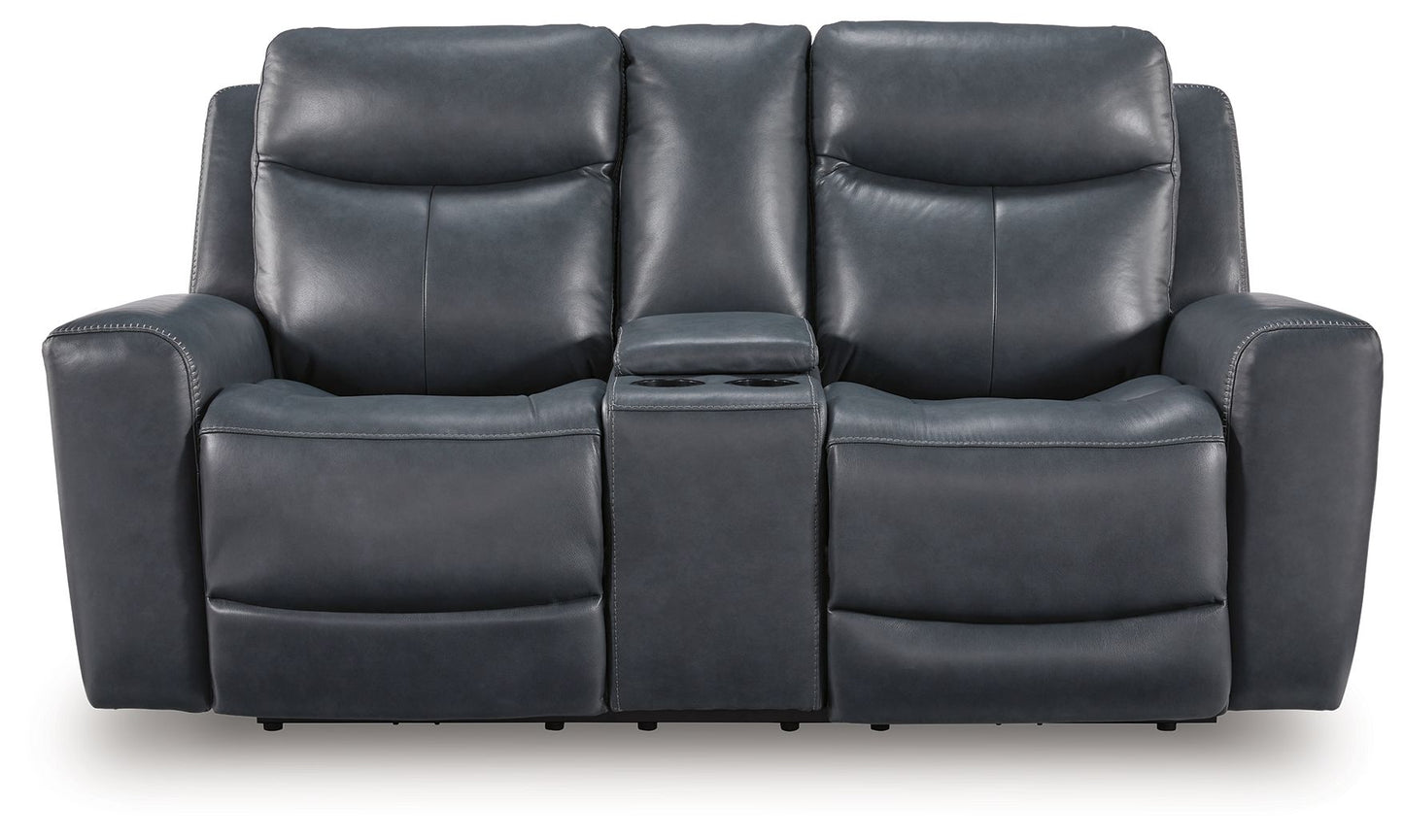 Next Move - Power Reclining Loveseat With Console / Adjustable Headrest - Hornell Furniture Outlet
