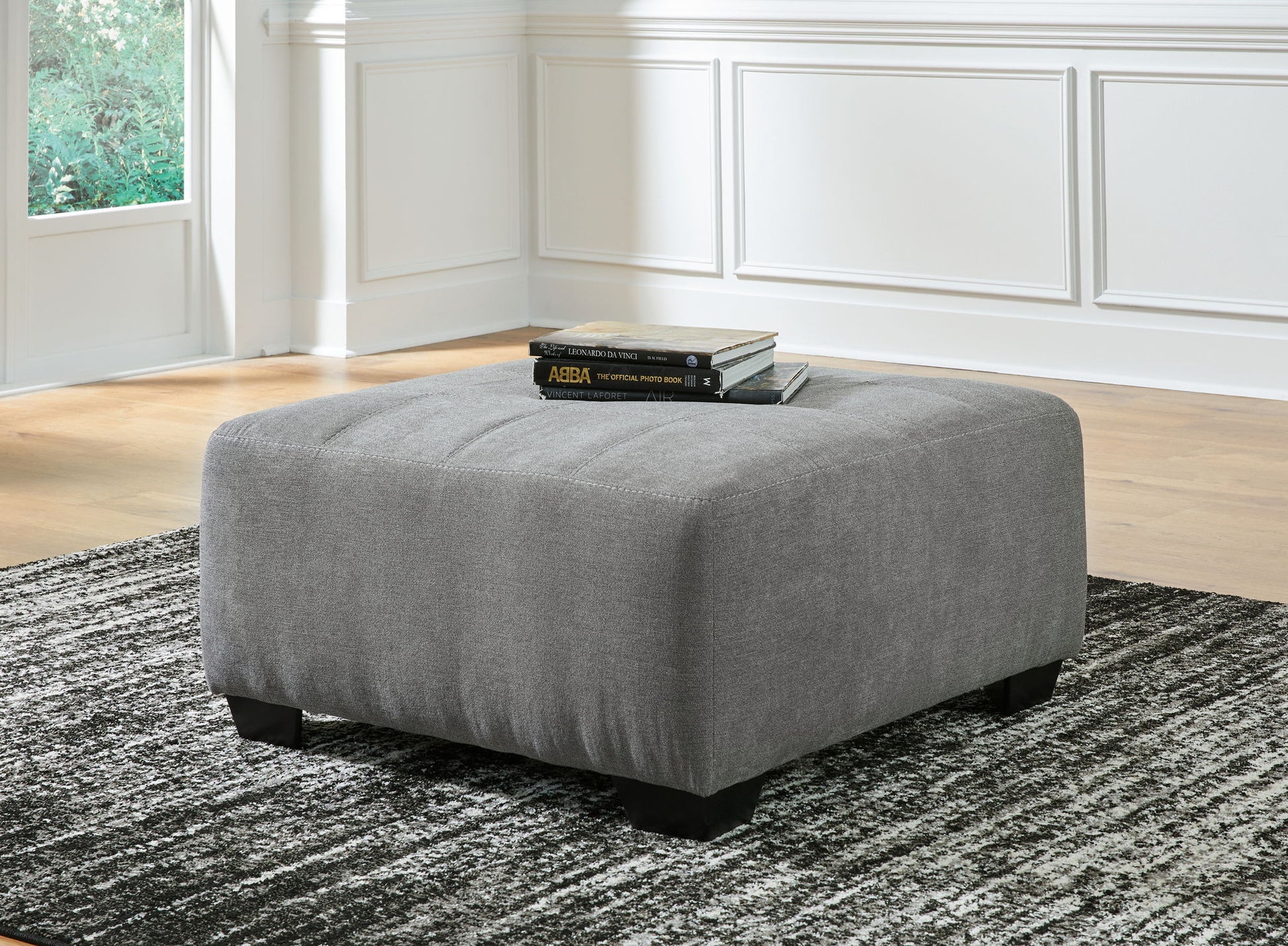 Birkdale Court - Gray - Oversized Accent Ottoman - Hornell Furniture Outlet
