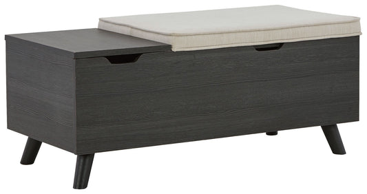 Yarlow - Dark Gray - Storage Bench - Hornell Furniture Outlet