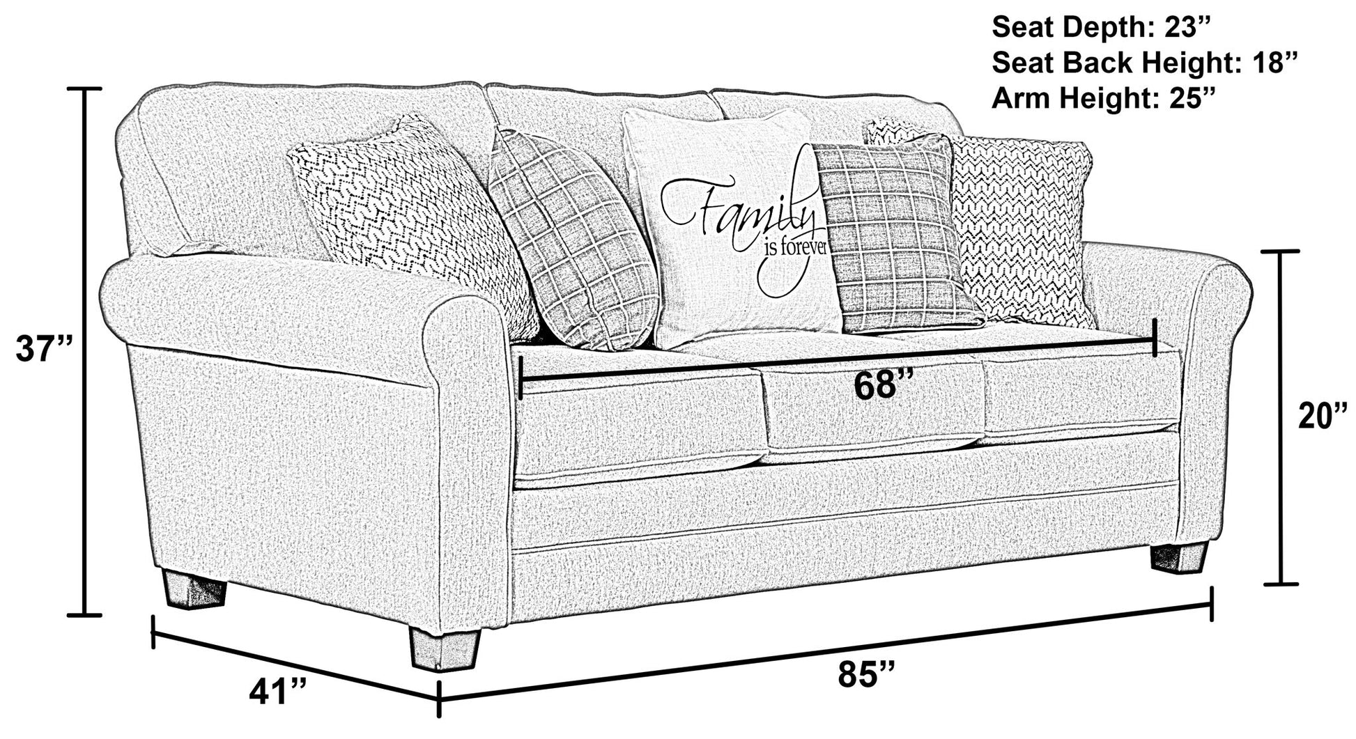 Lewiston - Sofa - Cement - Hornell Furniture Outlet