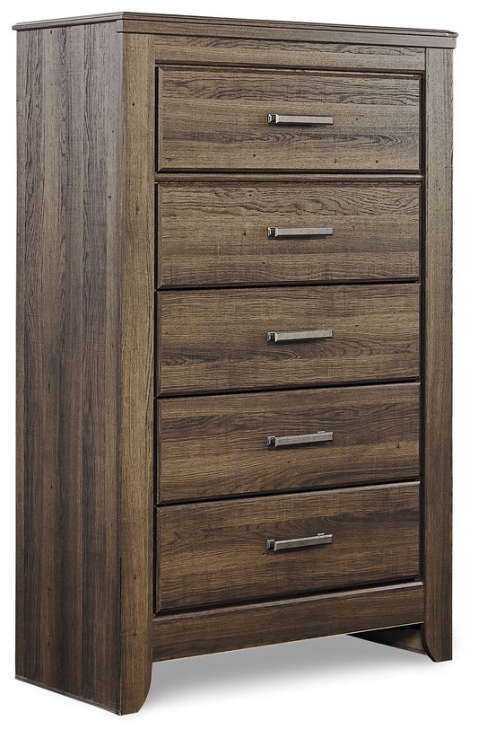 Juararo - Dark Brown - Five Drawer Chest - Hornell Furniture Outlet