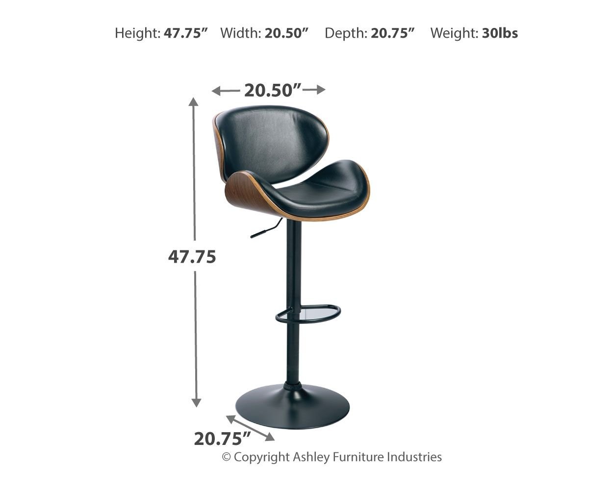 Bellatier - Adjustable Height Barstool - Hornell Furniture Outlet