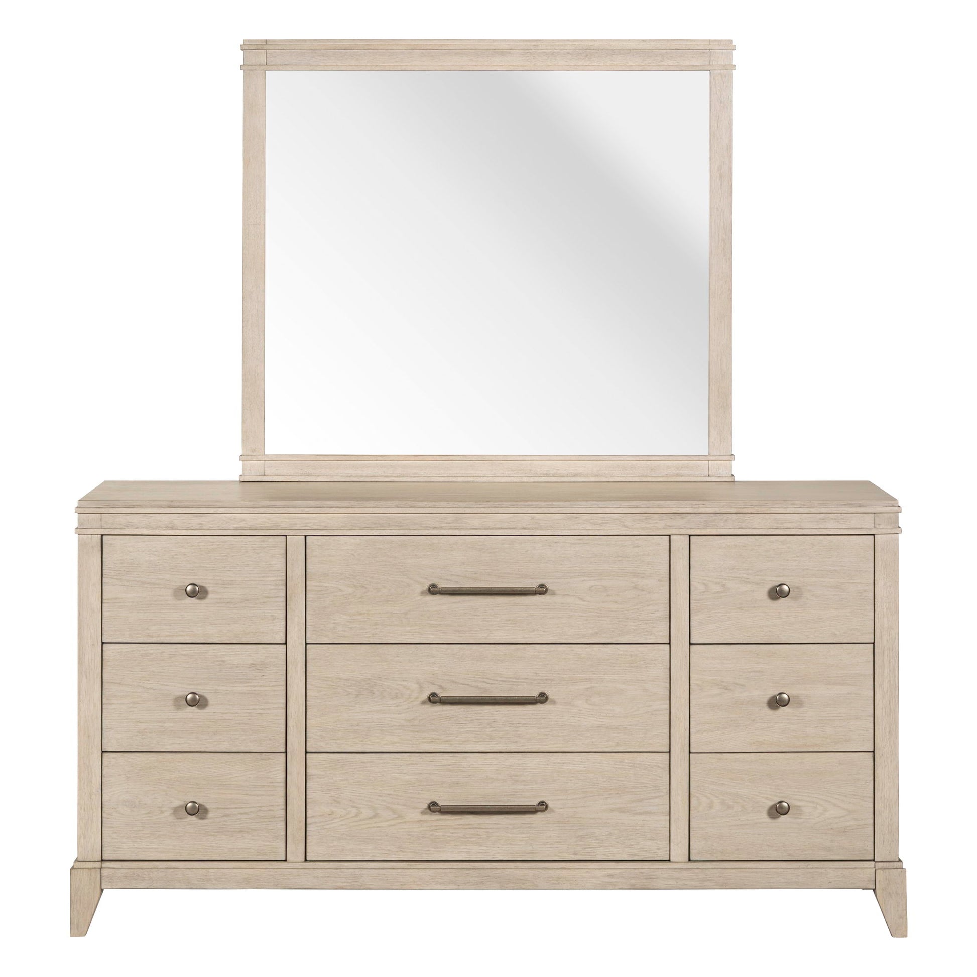 New Haven - Dresser & Mirror - White - Hornell Furniture Outlet